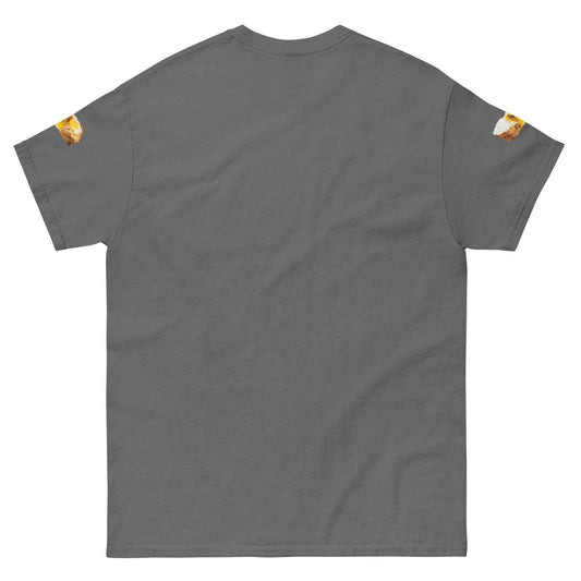 Charcoal T-shirt from Appetite Apparel featuring a playful French Brunch Croque Madame breasts graphic design.