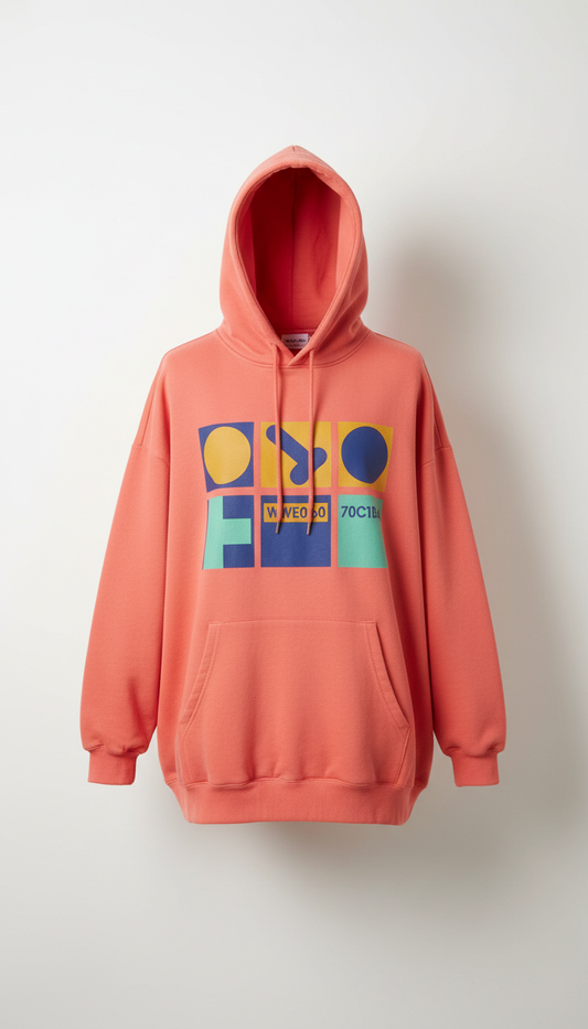 Oversized Appetite Coral Hoodie