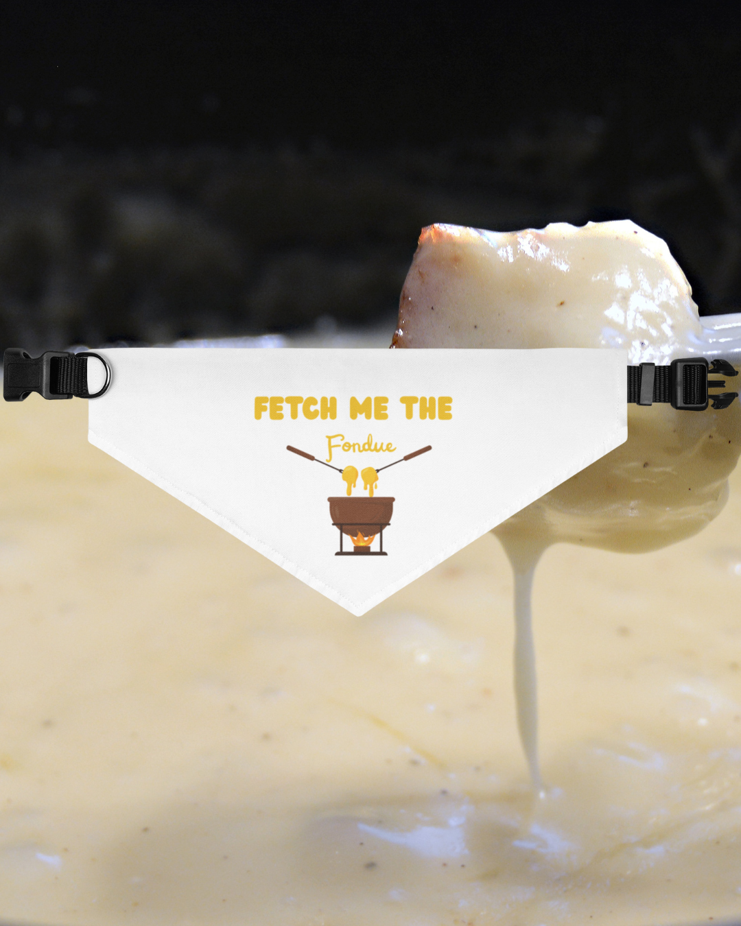 Fetch Me The Fondue Pet Bandana Collar