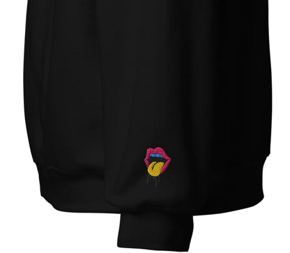 Navy blue Nike parody "Just Eat It" sweatshirt by Appetite Apparel with bold front logo and comfortable fit.