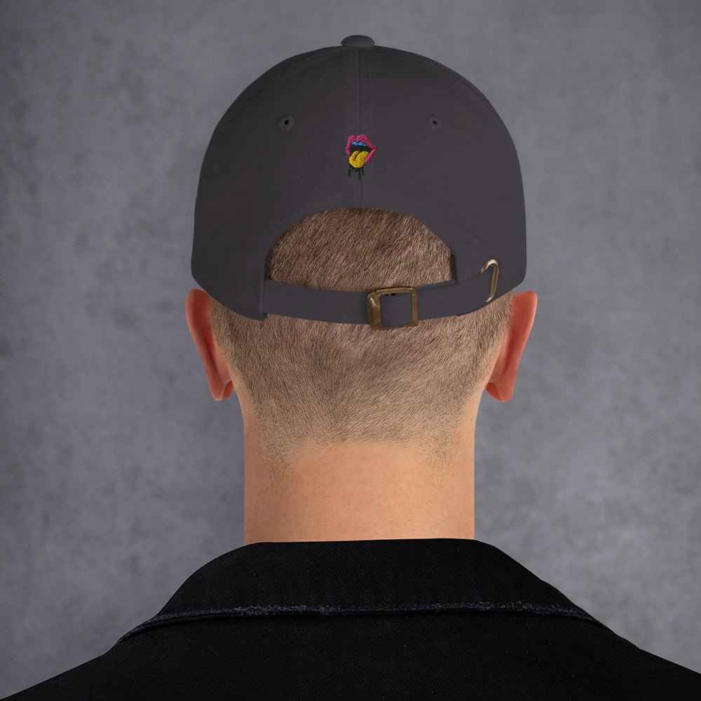 Dark grey Use Your Noodle Dad Hat by Appetite Apparel featuring a Noggin or Knob design on a casual dad hat style.