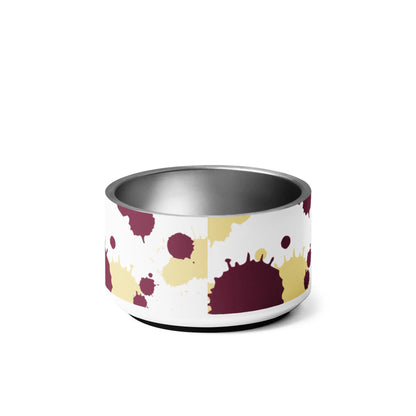 Pet bowl featuring grape and wine pattern by Appetite Apparel, designed for dogs and cats.