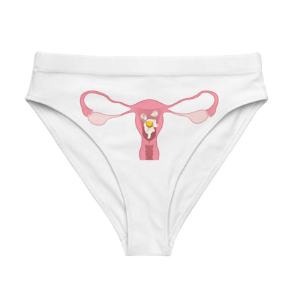 Appetite Apparel cracked egg print swim bikini bottoms in XS, stylish and comfortable swimwear for women.