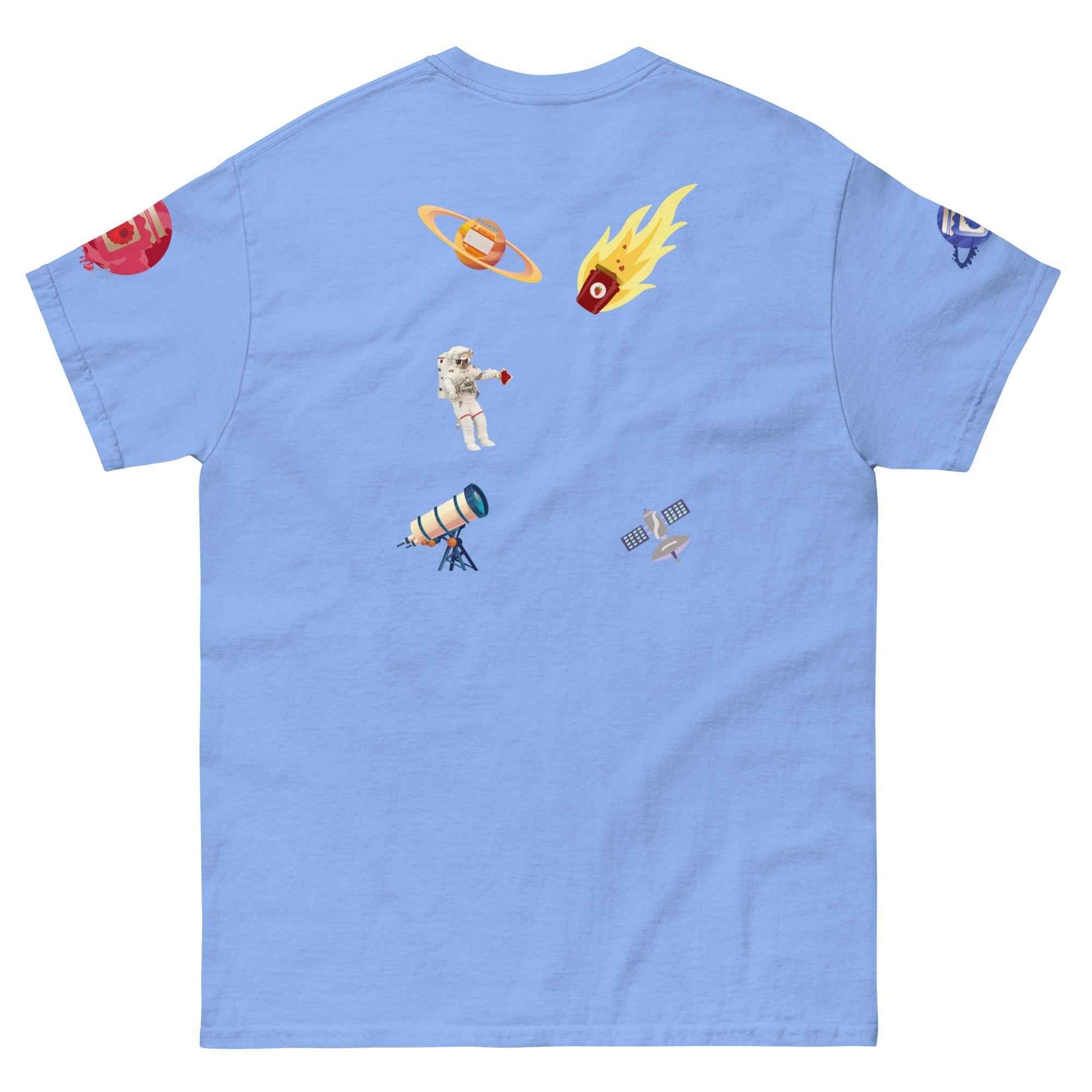 Appetite Apparel Space Jam T-Shirt featuring vibrant space and Jam graphic on a colorful T-shirt design.