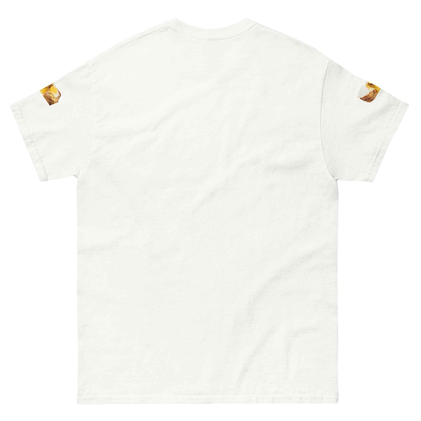 Charcoal Appetite Apparel T-Shirt featuring a playful French brunch Croque Madame breasts graphic design.