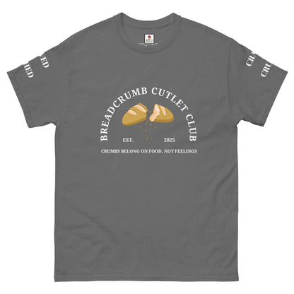 Maroon Breadcrumb Cutlet Club T-Shirt by Appetite Apparel, casual style with graphic design, short sleeves, and comfortable fit.