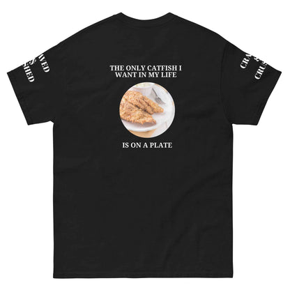 Maroon Appetite Apparel Catfish Catchers Union T-Shirt with graphic design featuring catfish and union logo.