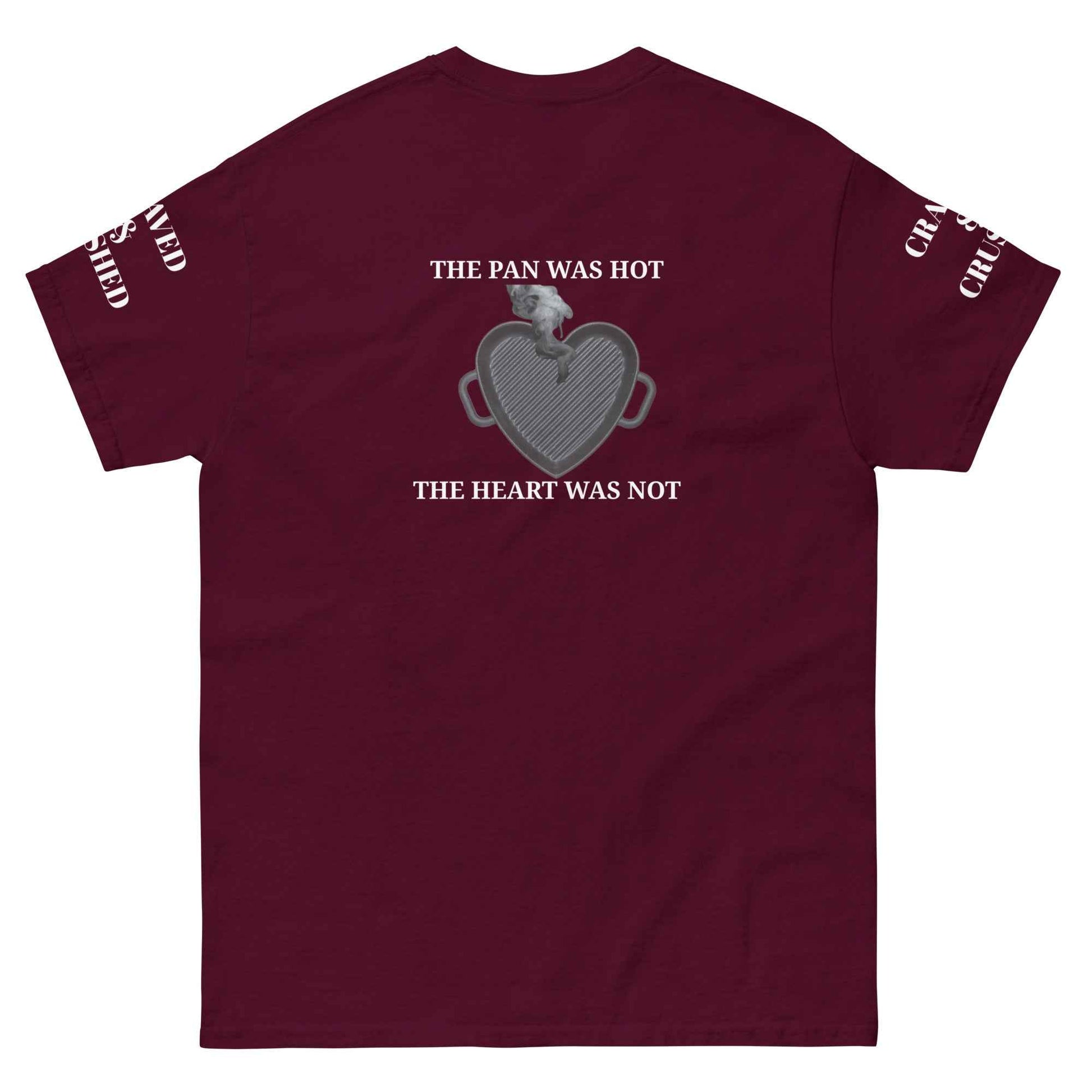 Maroon Sizzle to Fizzle Crew T-Shirt by Appetite Apparel, casual graphic tee with bold design on front.