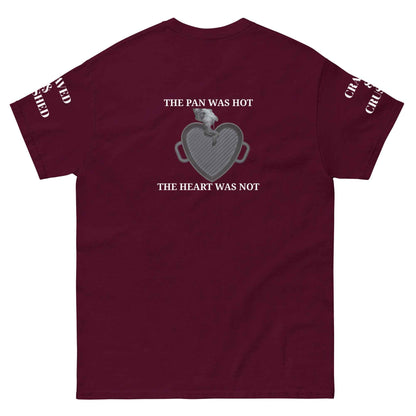 Maroon Sizzle to Fizzle Crew T-Shirt by Appetite Apparel, casual graphic tee with bold design on front.